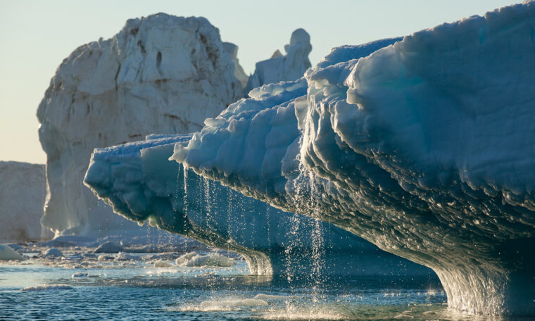smältande glaciär