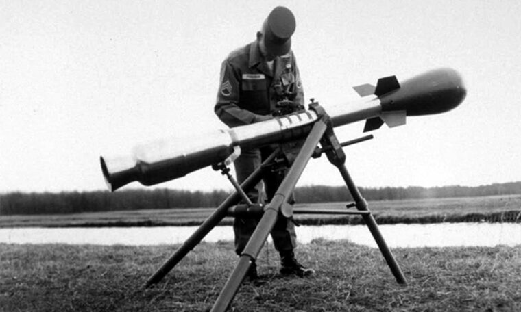 Ett amerikanskt M-388 Davy Crockett-kärnvapen