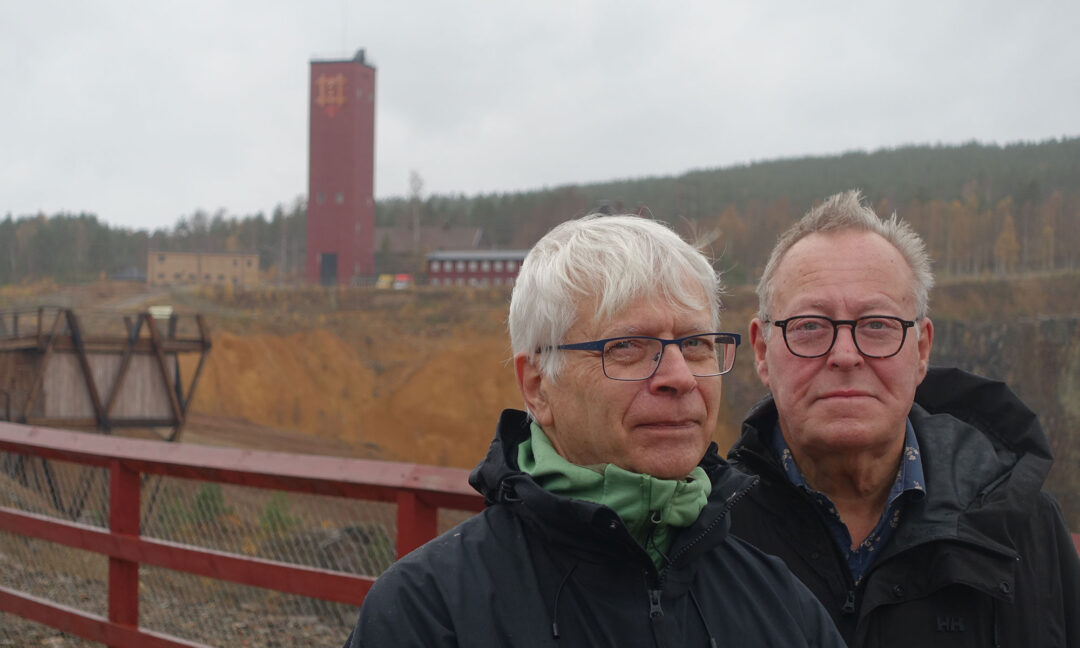 Göran Garmo och Ulf Backéus vid Falu koppargruva