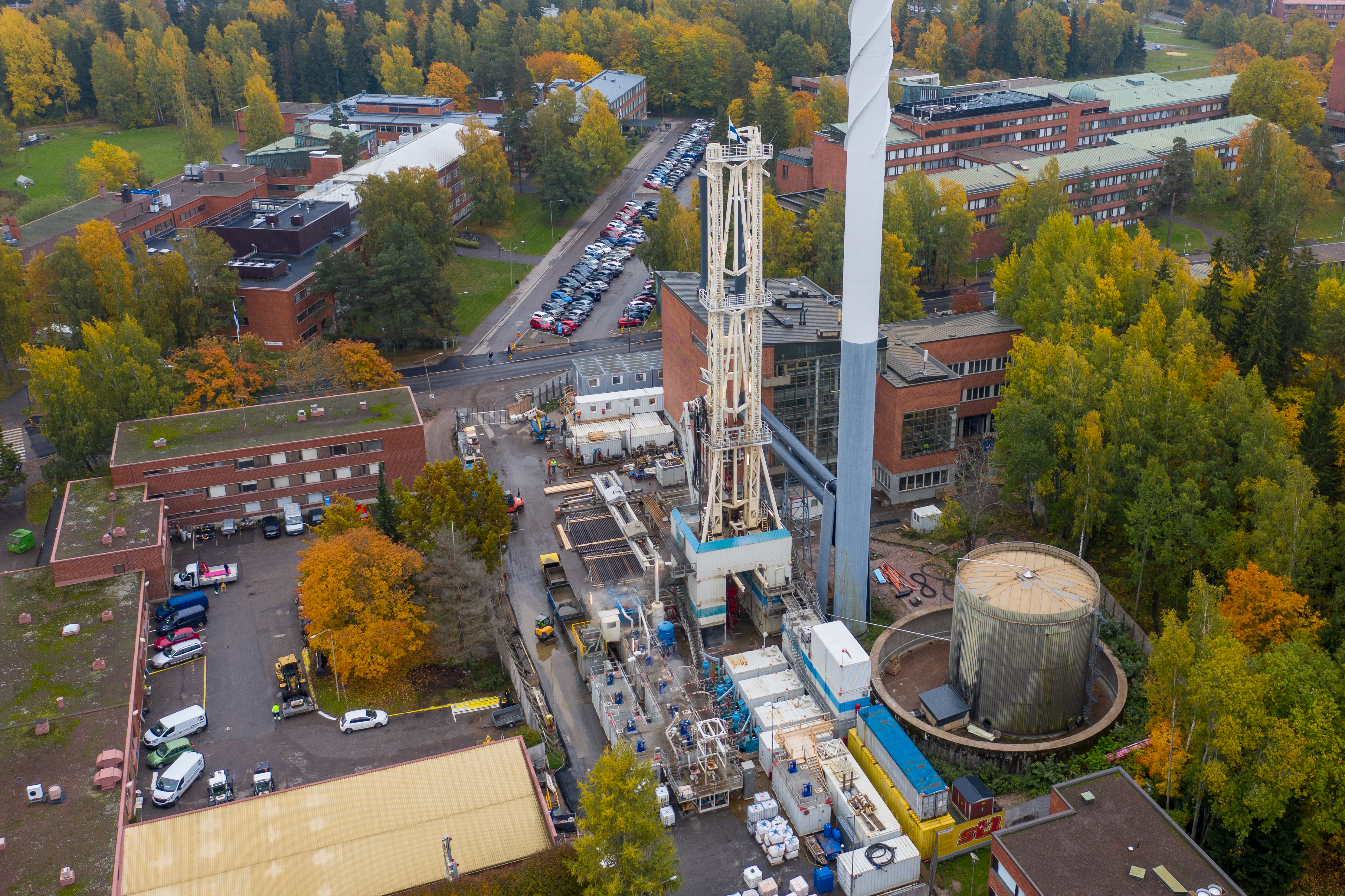 geotermiborrning i Espoo, Finland